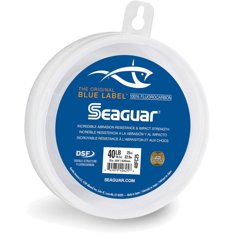 21040625 blue label LEADER FLUOROCARBON 40/LB, 25yds