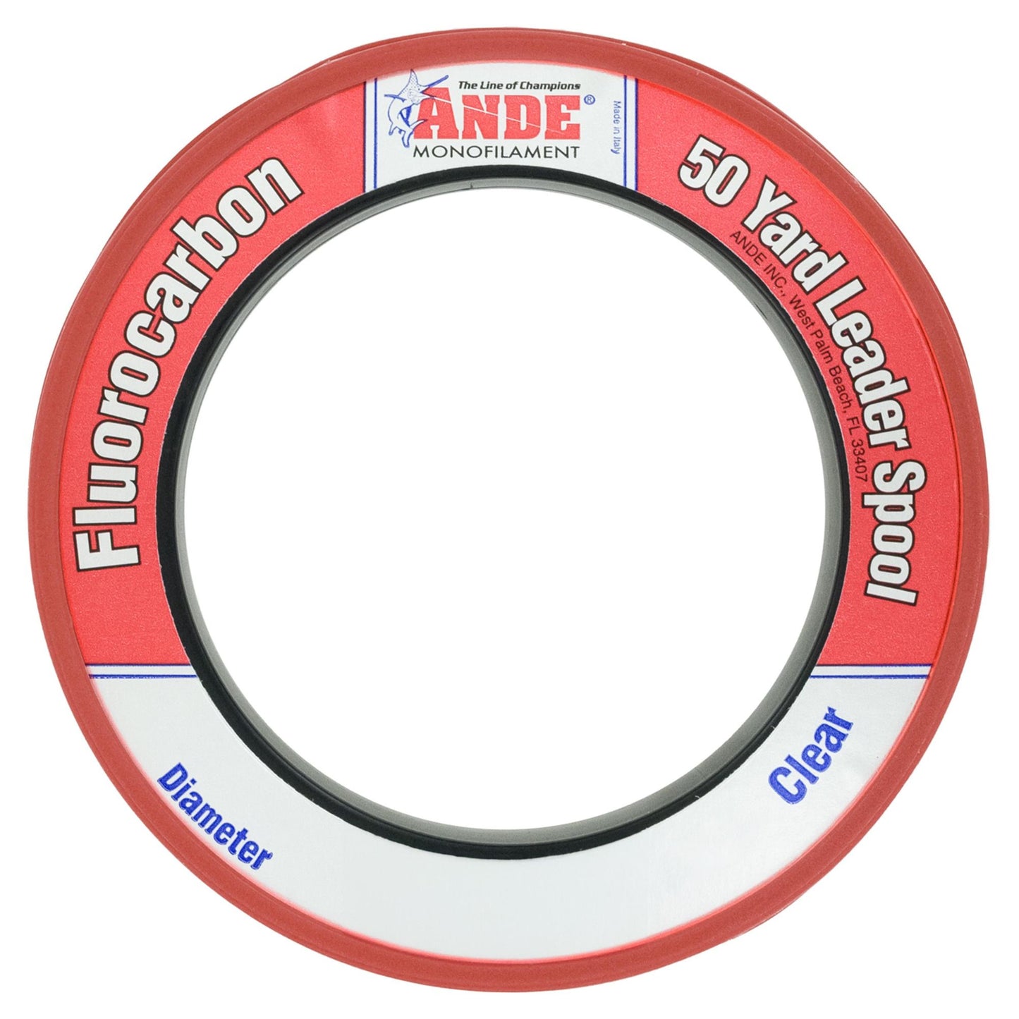AND54040 Leader Flouricarbon 40/LB, 50yds Color Clear