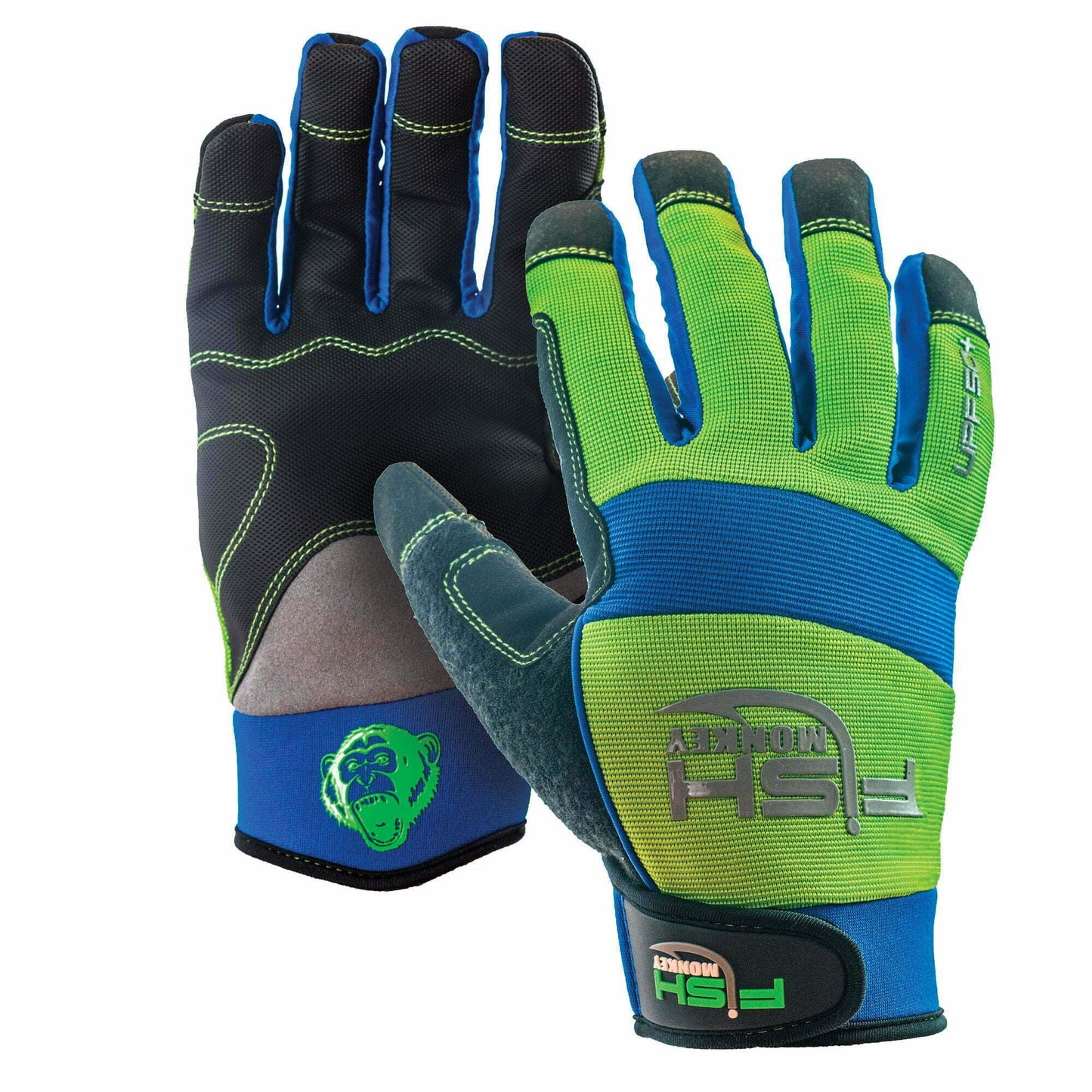FIS00793 utility glove neongreen / royal XXL